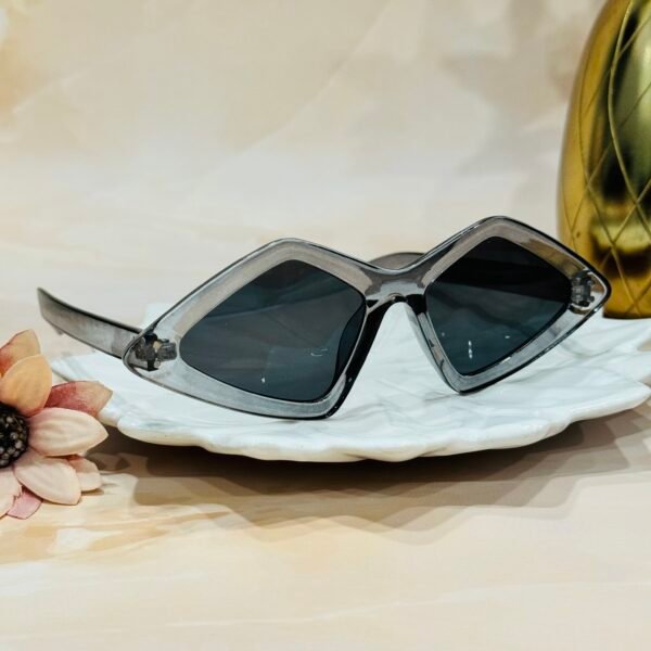 Grey, trendy, transparent, funky cateye sunglasses