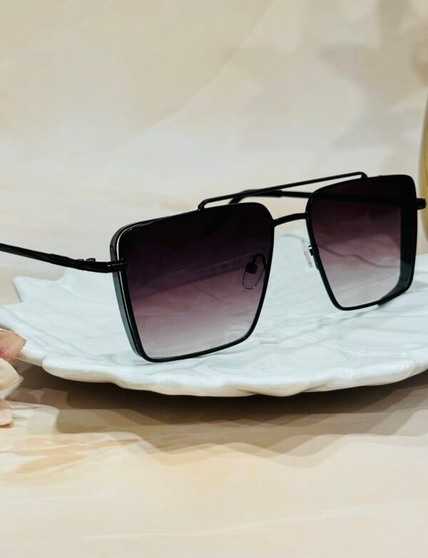 Black, rectangle, classic, trendy, aviators