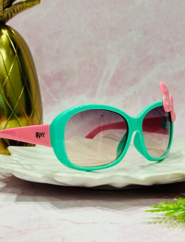 Pink-green, pink bow, cute, girly, babygirl sunglasses