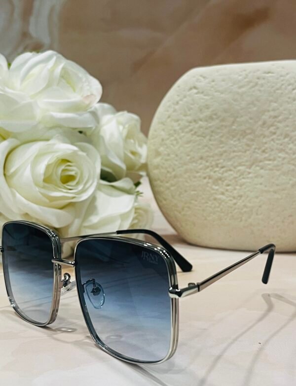 Square, blue, golden, trendy, light weight, aviator