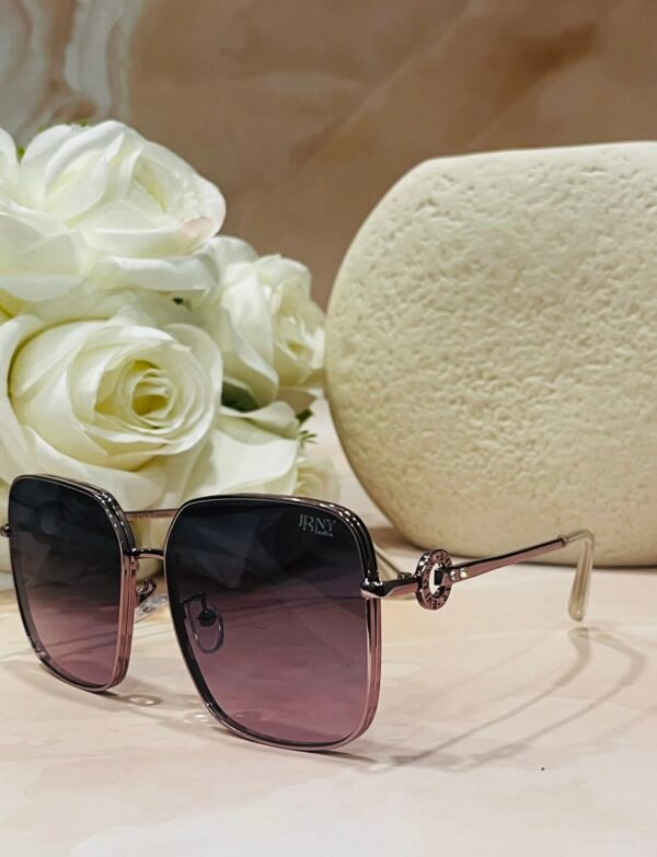 Square, purple, golden, trendy, light weight, aviator