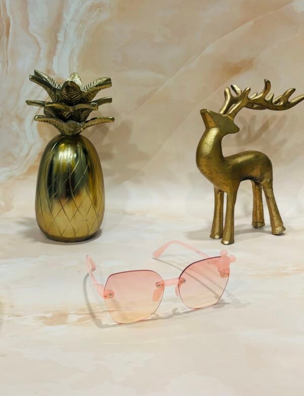 Gradient Pink, Frameless, Mickey Detailed, Shimmery, Babygirl Sunglasses