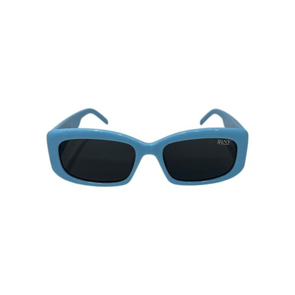 Blue, rectangular, funky sunglasses
