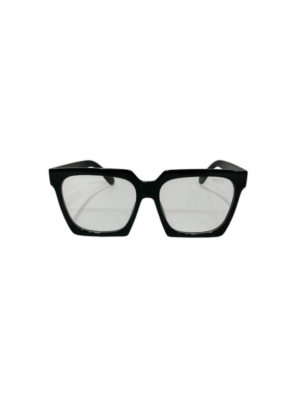 Black frame, clear, big and bold sunglasses