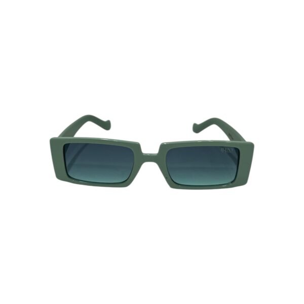 Green, rectangular, funky sunglasses