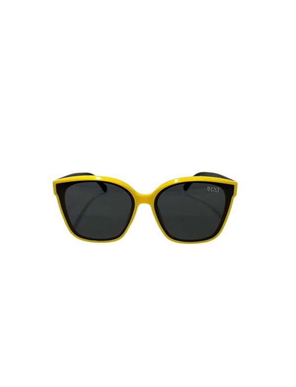 Yellow frame, black lens, big and bold sunglasses