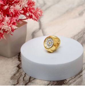 Watch Ring Timepiece - Gold