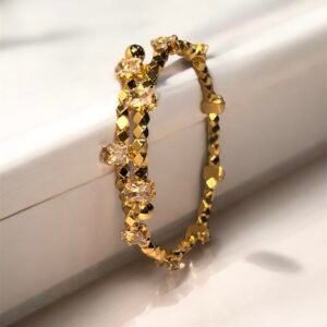Diamond jazzy tennis bracelet