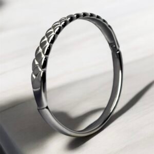 Luxe loom silver band bracelet