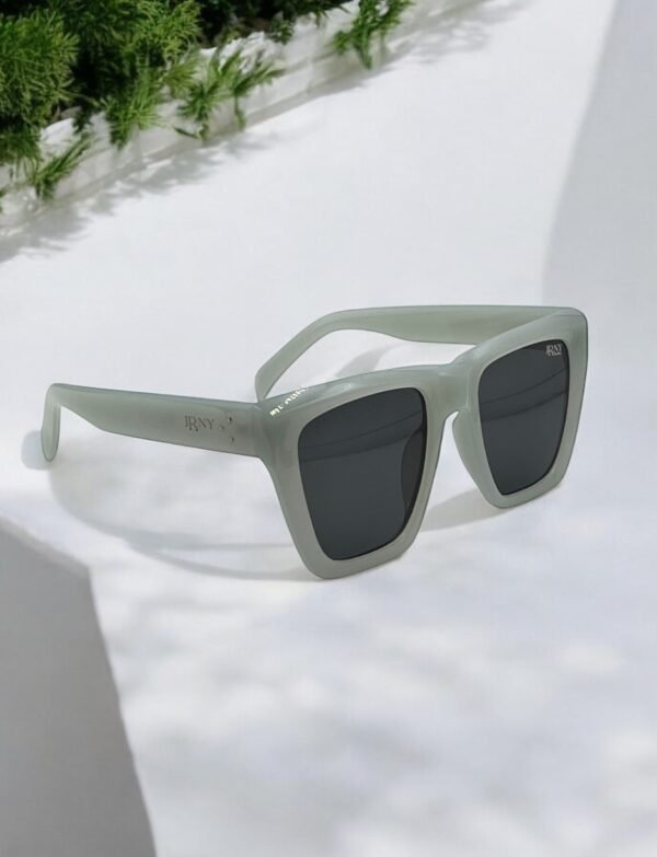 Square, grey frame, bold sunglasses