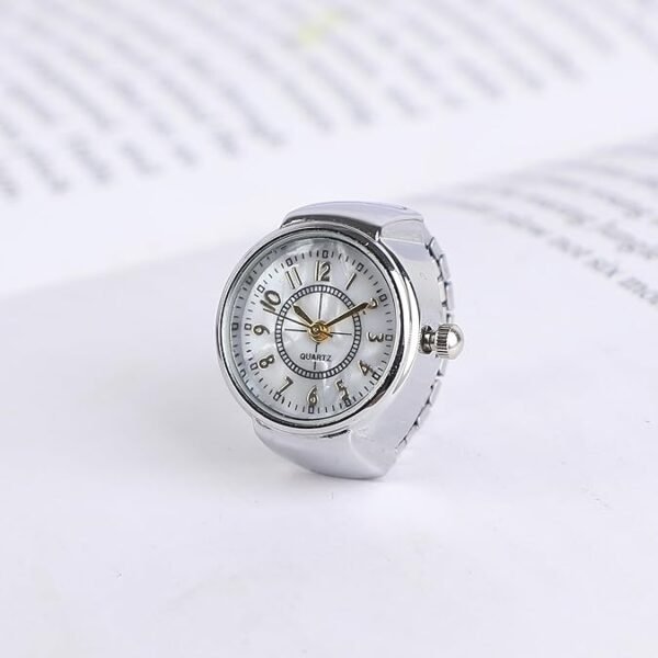 Watch Ring Timepiece - Silver
